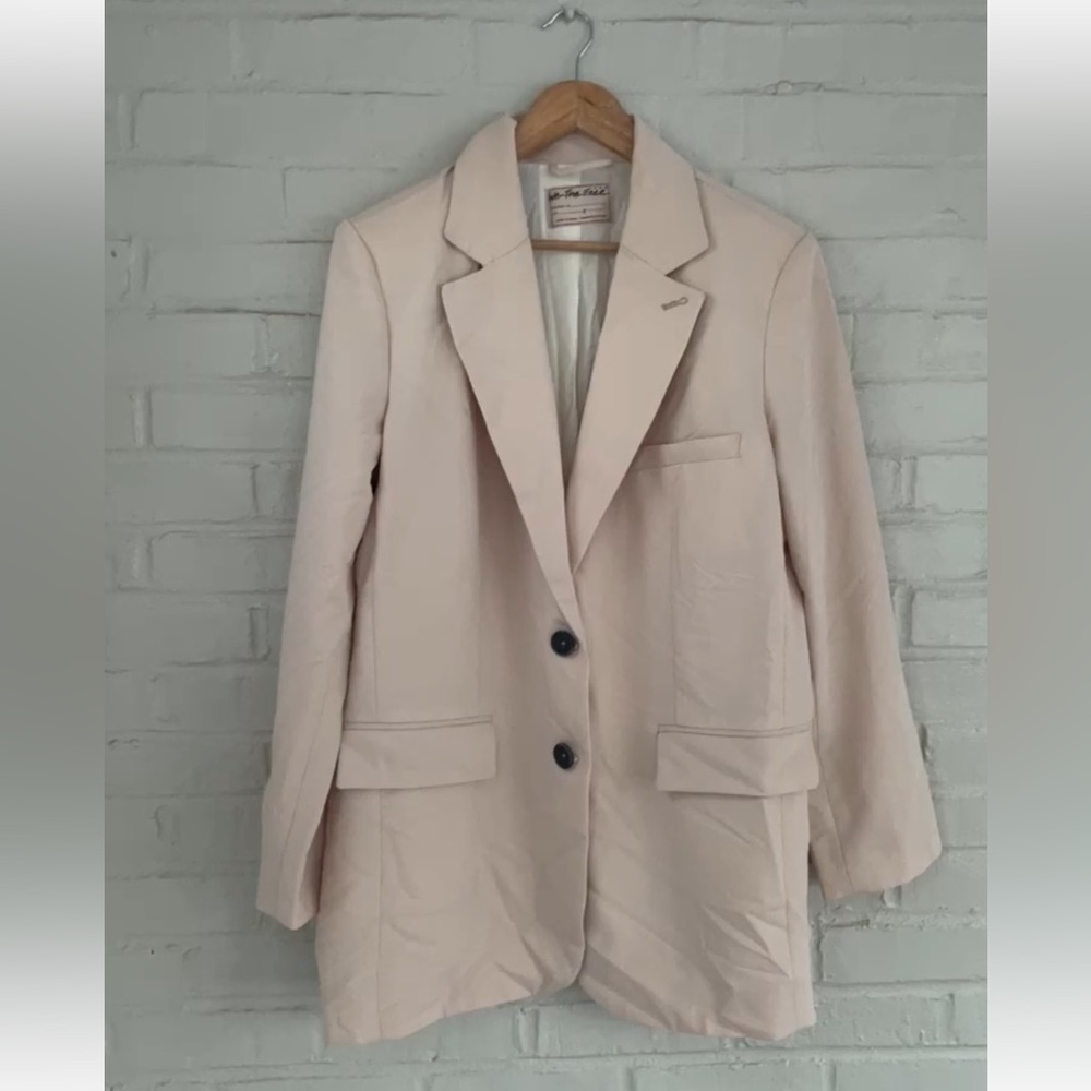 NWOT We the Free Free People Jay Blazer in Apricot Beige!!